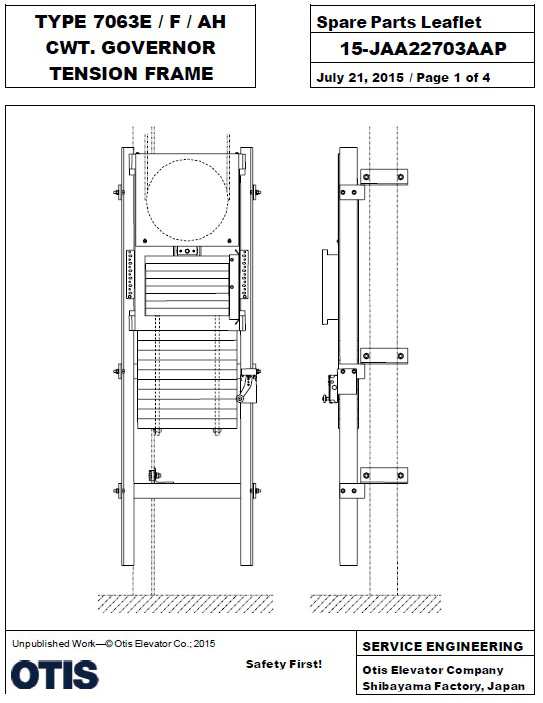 SPL 15-JAA22703AAP Type 7063E / F/ AH CWT. Governor Tension Frame