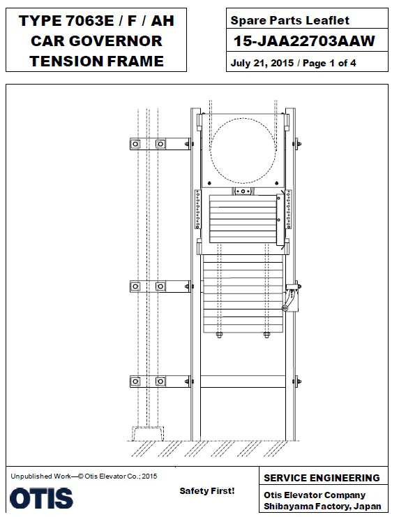 SPL 15-JAA22703AAW Type 7063E / F / AH Car Governor Tension Frame