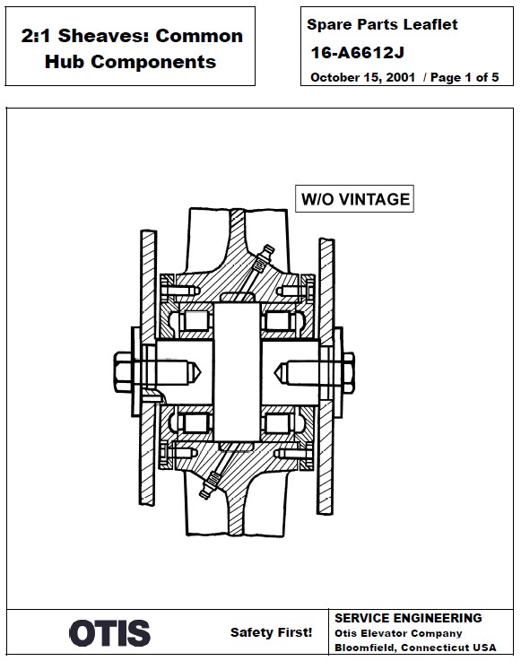 SPL 16-A6612J 2:1 Sheaves: Common Hub Components