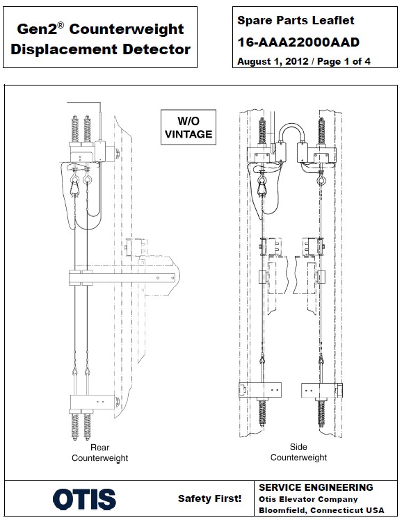 SPL 16-AAA22000AAD Gen2 Counterweight Displacement Detector