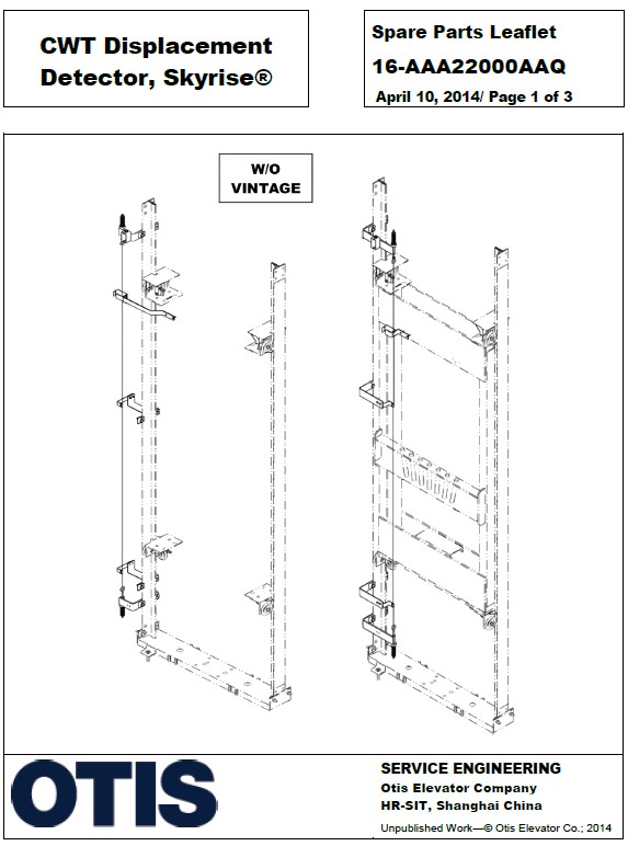 SPL 16-AAA22000AAQ CWT Displacement Detector, SkyRise