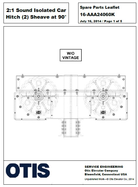 SPL 16-AAA24060K 2:1 Sound Isolated Car Hitch (2) Sheave at 90°