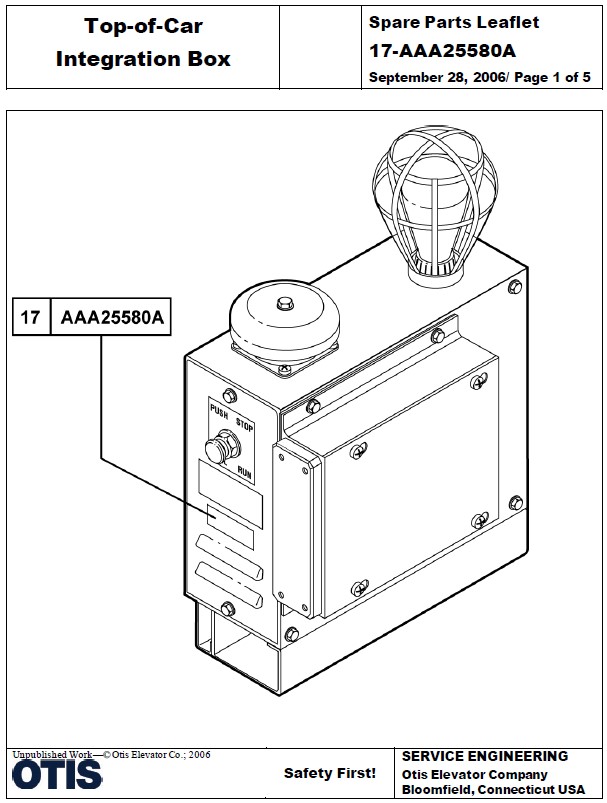 SPL 17-AAA25580A Top-of-Car Integration Box