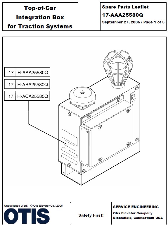 SPL 17-AAA25580Q Top-of-Car Integration Box for Traction Systems