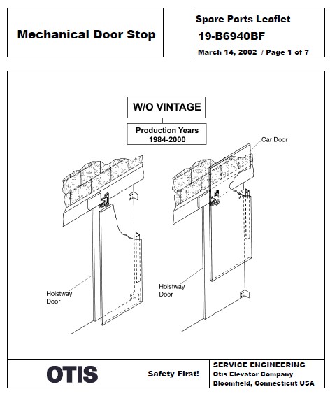 SPL 19-B6940BF Mechanical Door Stop