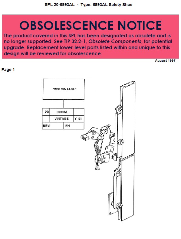 SPL 20-6993AL (OBSOLETE) Type 6993AL Safety Shoe