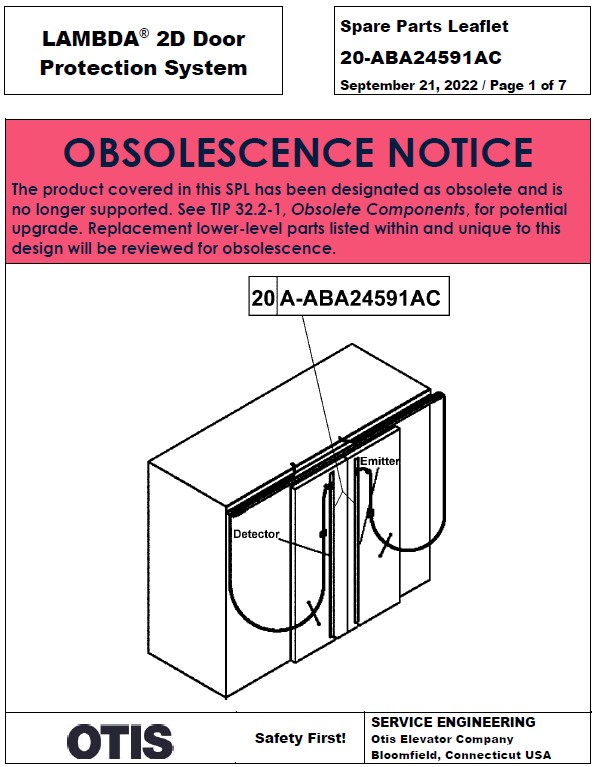 SPL 20-ABA24591AC (OBSOLETE) LAMBDA 2D Door Protection System
