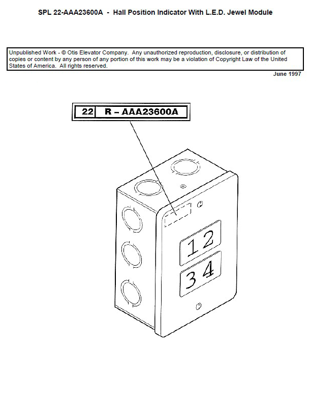 SPL 22-AAA23600A Hall Position Indicator Advanced Fixtures L.E.D.