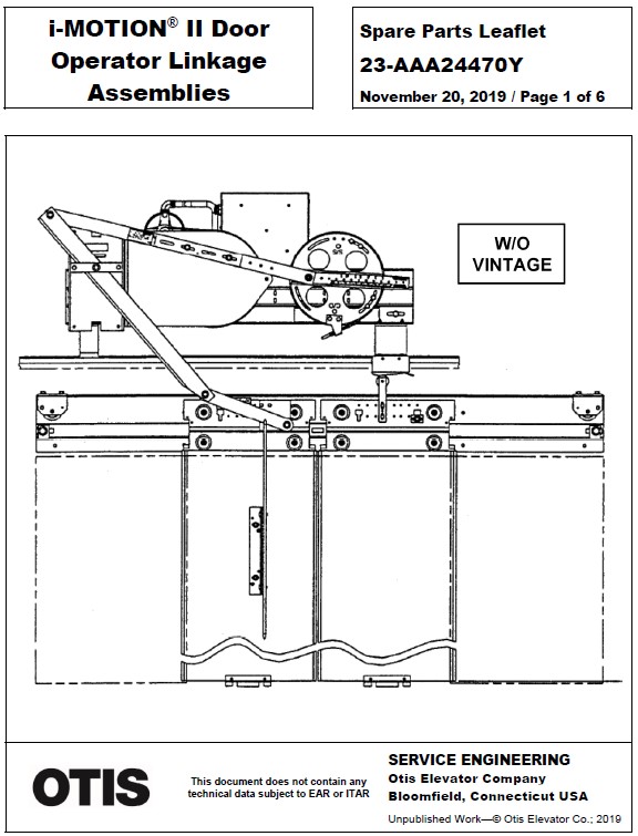 SPL 23-AAA24470Y i-MOTION II Door Operator Linkage Assemblies