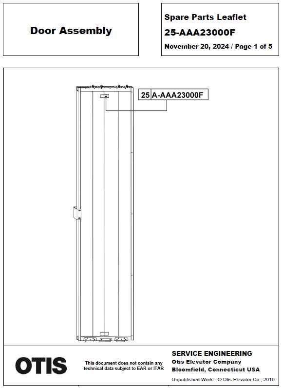 SPL 25-AAA23000F Door Assembly