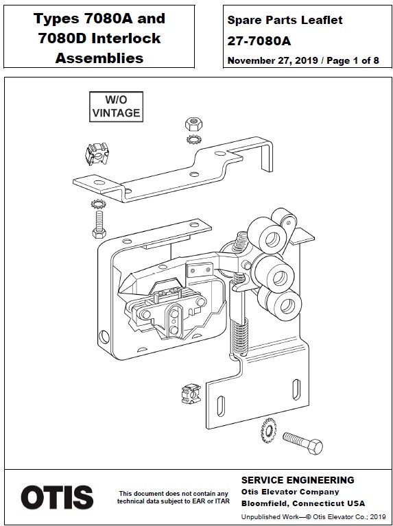 SPL 27-7080A Types 7080A and 7080D Interlock Assemblies