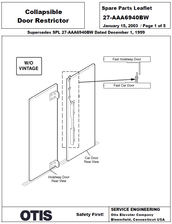 SPL 27-AAA6940BW Collapsible Door Restrictor