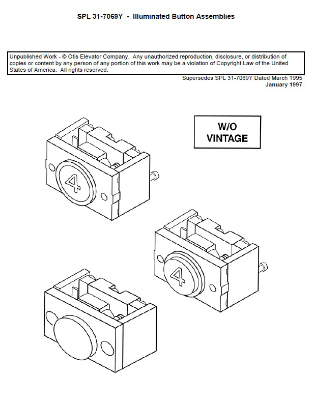 SPL 31-7069Y Illuminated Button Assemblies