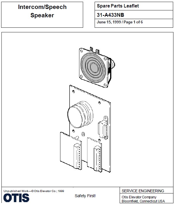 SPL 31-A433NB Intercom / Speech Speaker