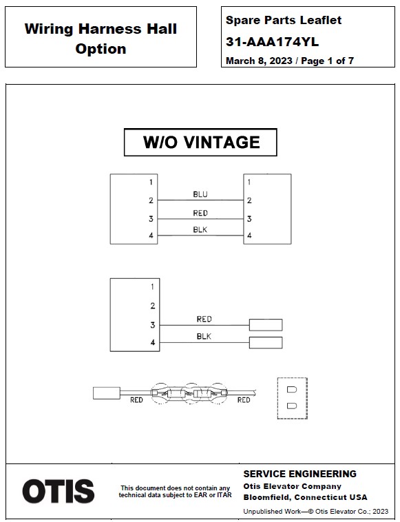 SPL 31-AAA174YL Wiring Harness Hall Option