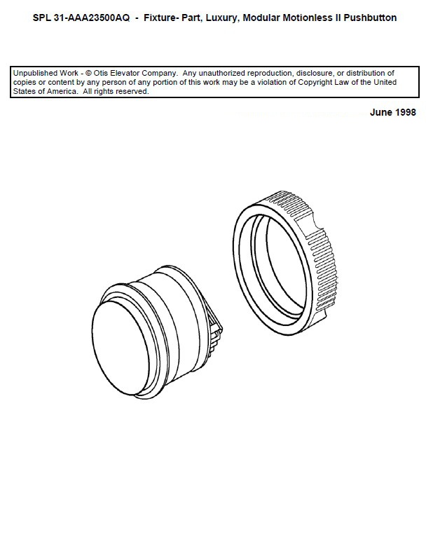 SPL 31-AAA23500AQ (OBSOLETE) Motionless II Pushbutton