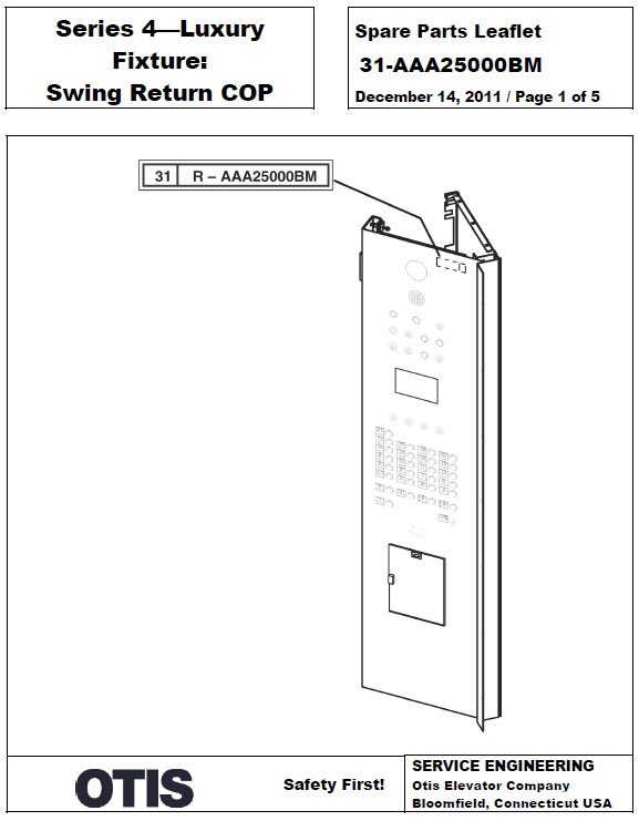 SPL 31-AAA25000BM Series 4 - Luxury Fixture: Swing Return COP