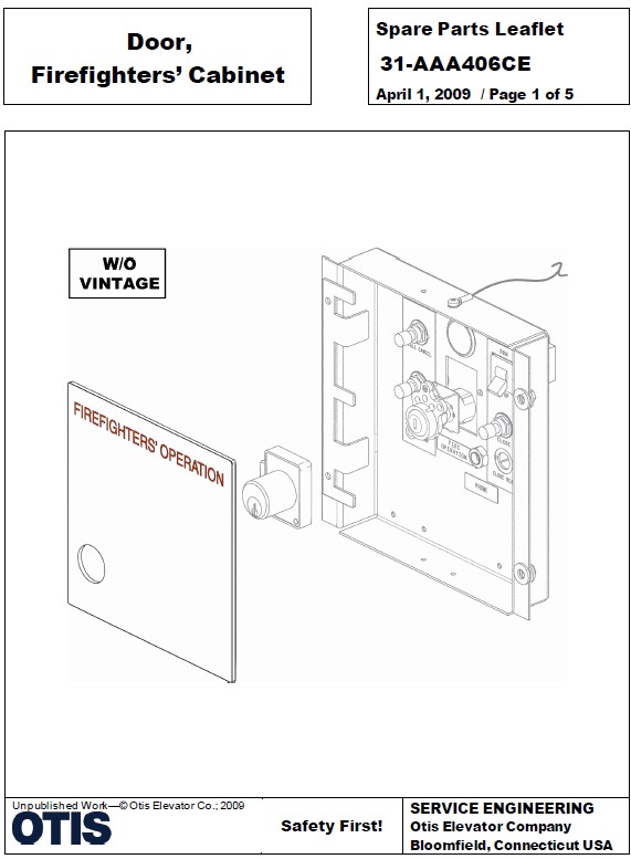 SPL 31-AAA406CE Door: Firefighter's Cabinet