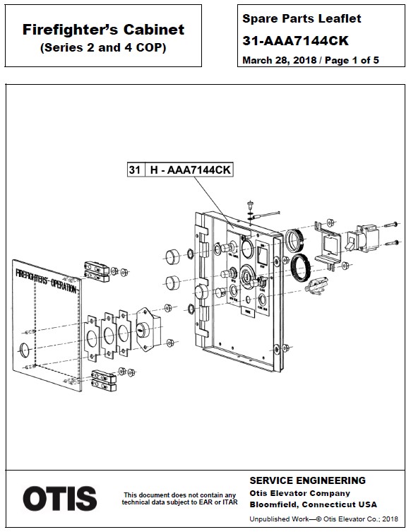 SPL 31-AAA7144CK Firefighters' Cabinet (Series 2 and 4 COP)
