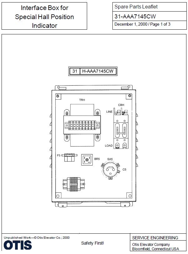 SPL 31-AAA7145CW Interface Box for Special Hall Position Indicator