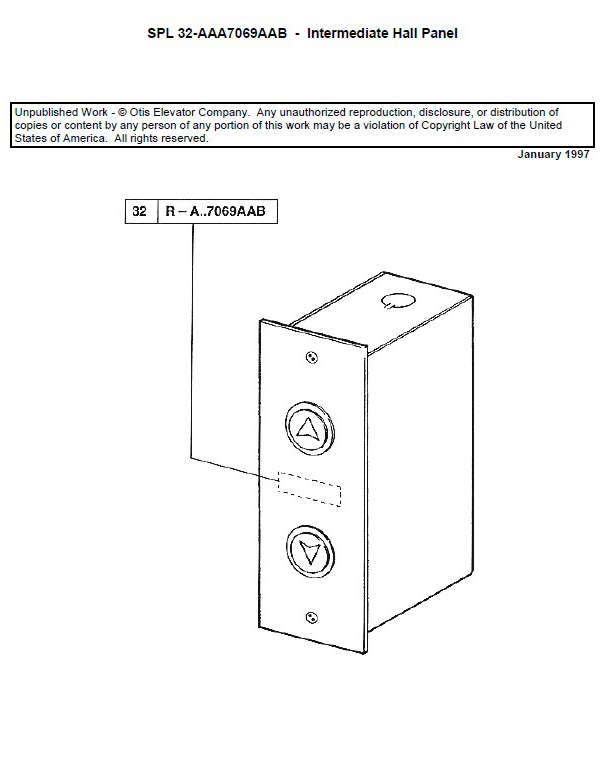 SPL 32-AAA7069AAB Hall Fixture Intermediate Landing MRQ, Traditional