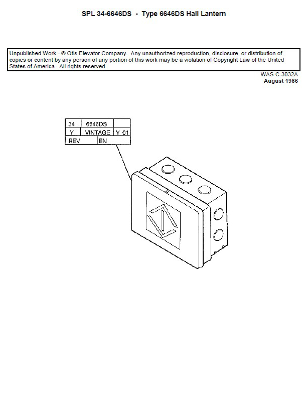 SPL 34-6646DS Hall Lantern 6646DS