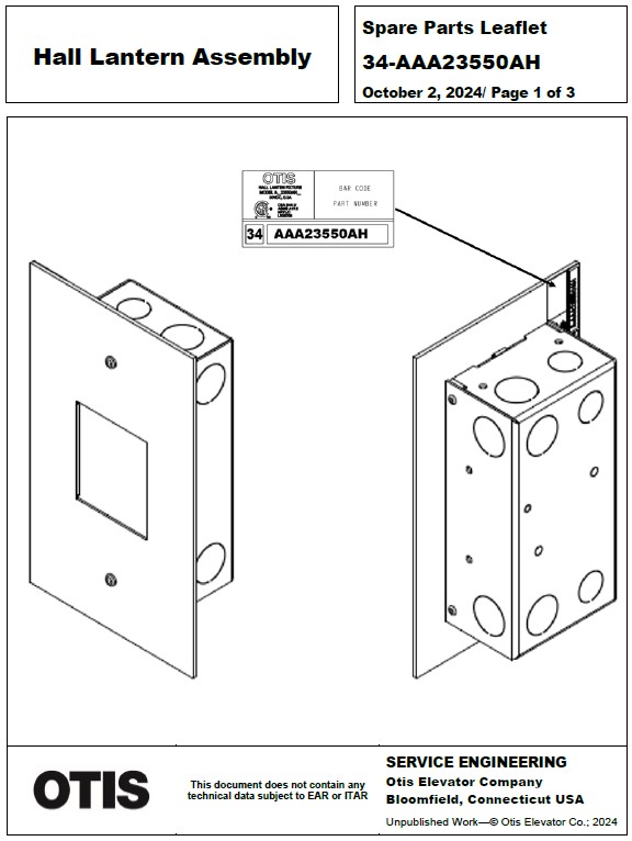 SPL 34-AAA23550AH Hall Lantern Assembly
