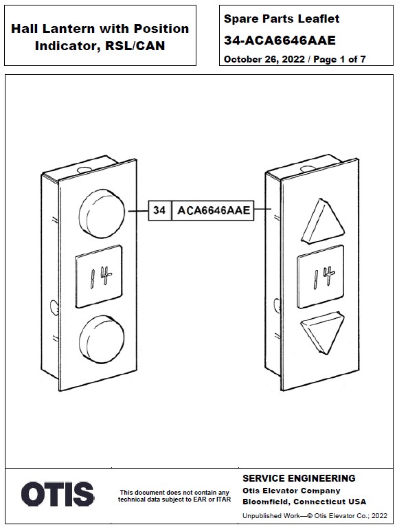 SPL 34-ACA6646AAE Hall Lantern with Position Indicator, RSL/CAN