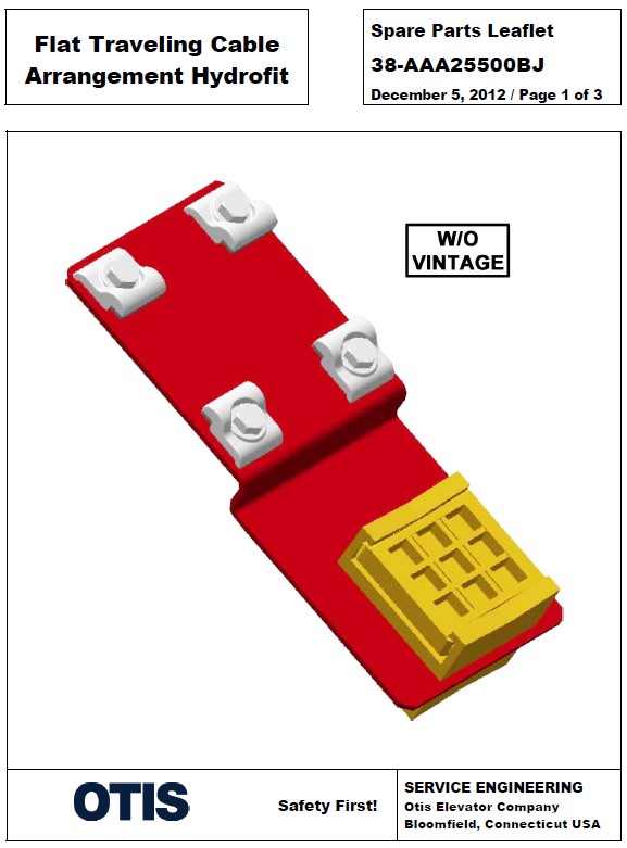 SPL 38-AAA25500BJ Flat Traveling Cable Arrangement HydroFit