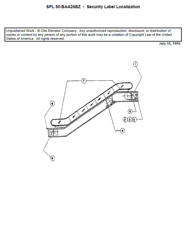 SPL 50-BAA26BZ Security Label Localization (not for use in NSAA; for signage required by A17.1 or B44 code, see TIP 30.0-4)