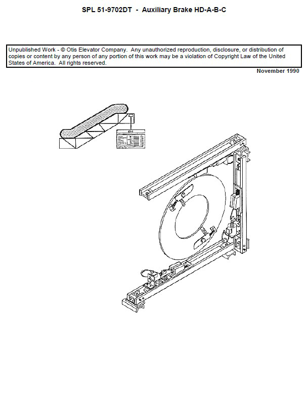 SPL 51-9702DT Escalator Auxiliary Brake HD-A-B-C