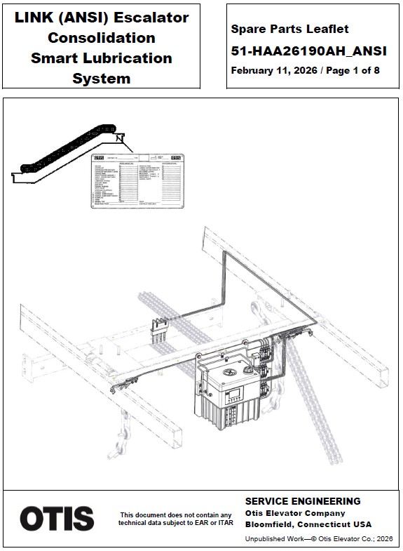 SPL 51-HAA26190AH_ANSI Commercial Escalator Consolidation Lubrication System