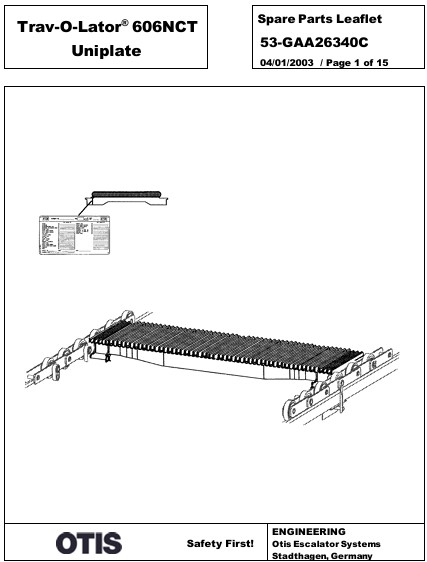 SPL 53-GAA26340C Trav-O-Lator 606NCT Uniplate
