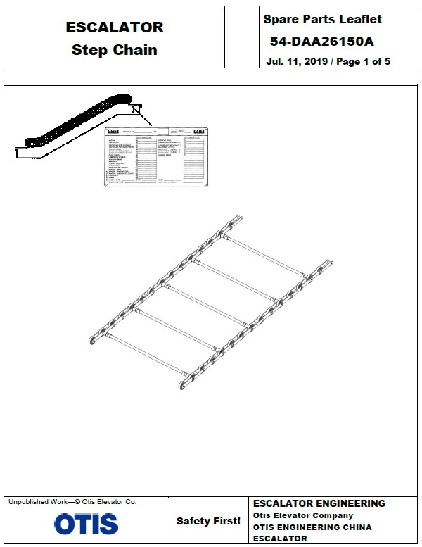 SPL 54-DAA26150A Escalator Step Chain