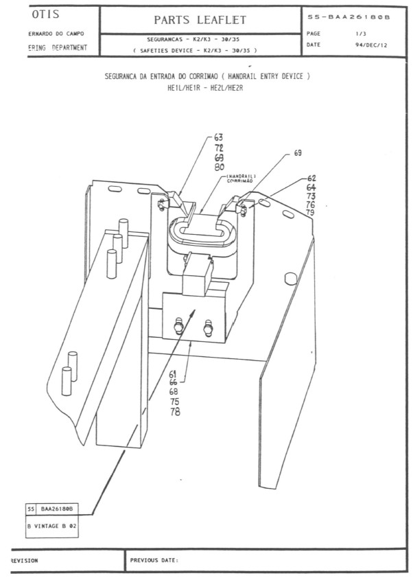 SPL 55-BAA26180B Safeties Device K2 / K3 30 / 35