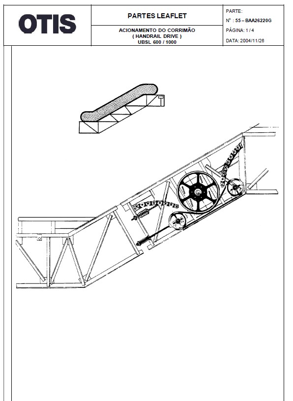 SPL 55-BAA26220G Handrail Drive UBSL 600 / 1000