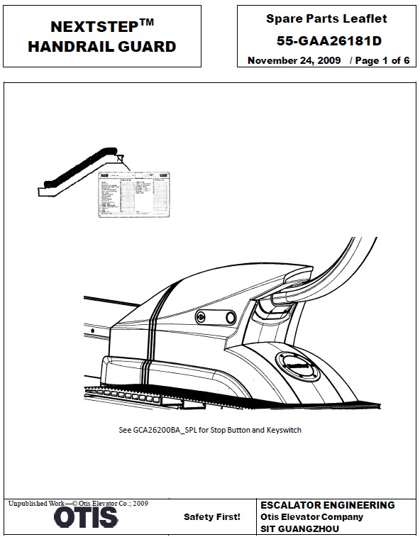 SPL 55-GAA26181D NEXTSTEP Handrail Guard