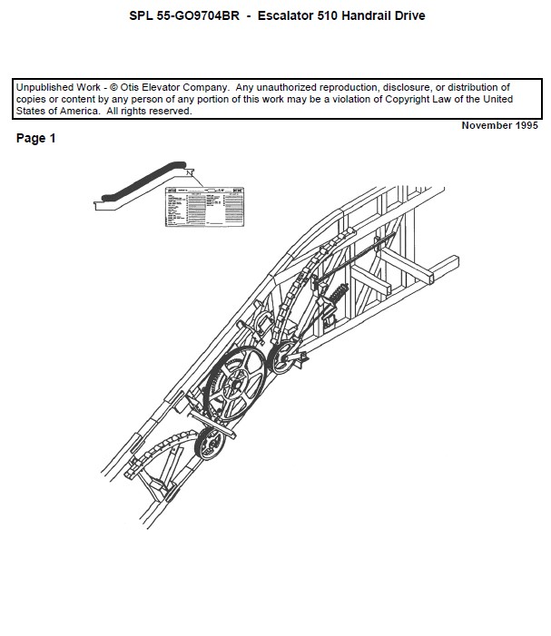 SPL 55-GO9704BR Escalator Handrail Drive 510