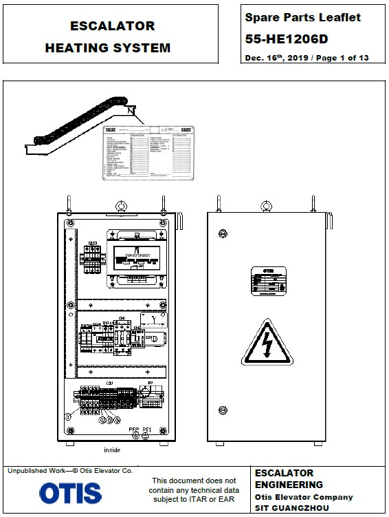 SPL 55-HE1206D Escalator Heating System