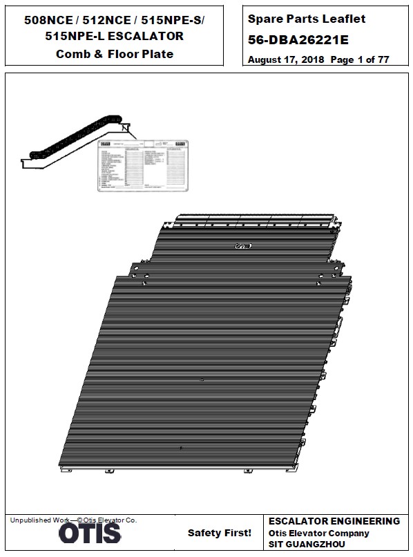 SPL 56-DBA26221E 508NCE / 512NCE / 515NPE-S/ Comb & Floor Plate