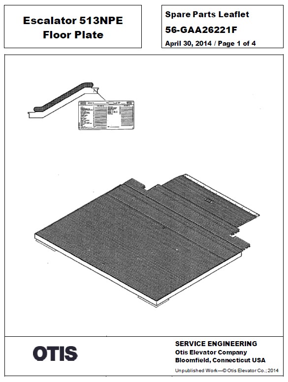 SPL 56-GAA26221F Escalator 513NPE Floor Plate