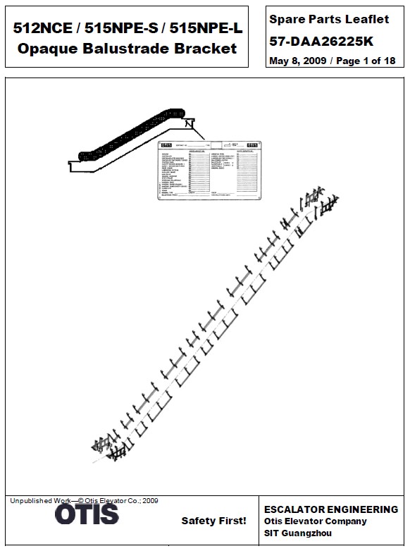 SPL 57-DAA26225K 512 NCE / 515 NPE-S / 515 NPE-L Opaque Balustrade Bracket