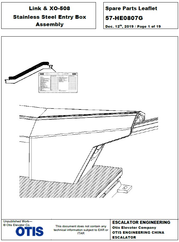 SPL 57-HE0807G Link & XO-508 Stainless Steel Entry Box Assembly