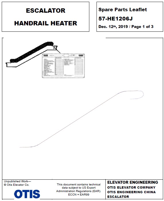 SPL 57-HE1206J Escalator Handrail Heater