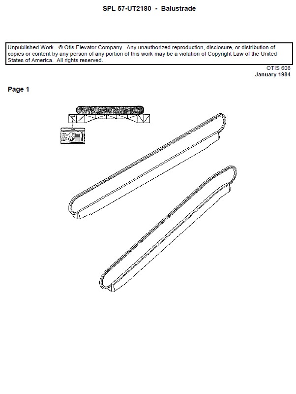 SPL 57-UT2180 Trav-O-Lator Balustrade 606