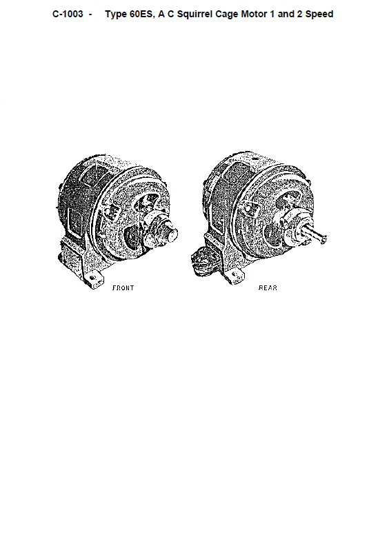 SPL C-1003 Motor, AC Squirrel Cage, 1 & 2 Speed 60ES