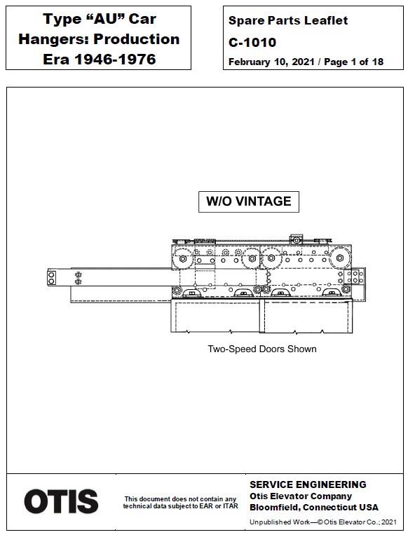 SPL C-1010 Type AU Car Hangers: Production Era 1946 - 1976
