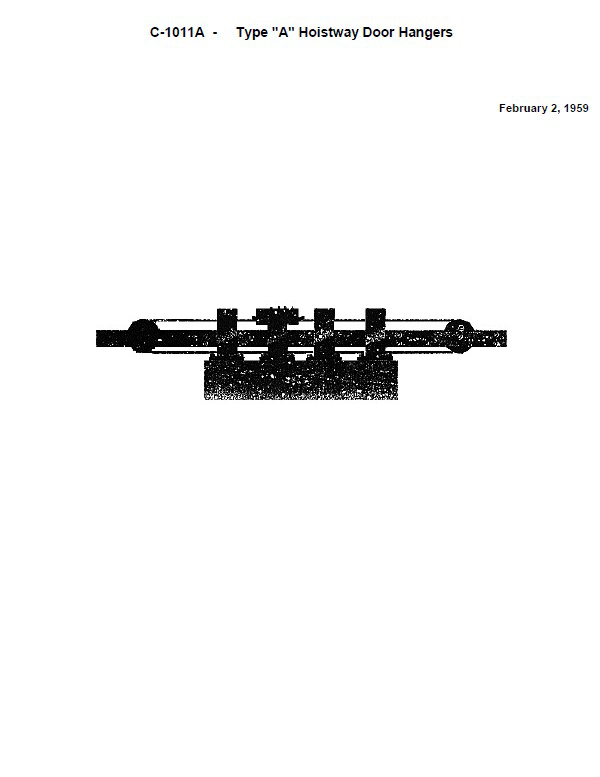 SPL C-1011A Hangers, Type A, Hoistway Door w/ Aircord Drive