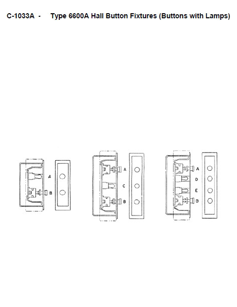 SPL C-1033A Fixtures Hall Button (Buttons w/Lamps) 6600A