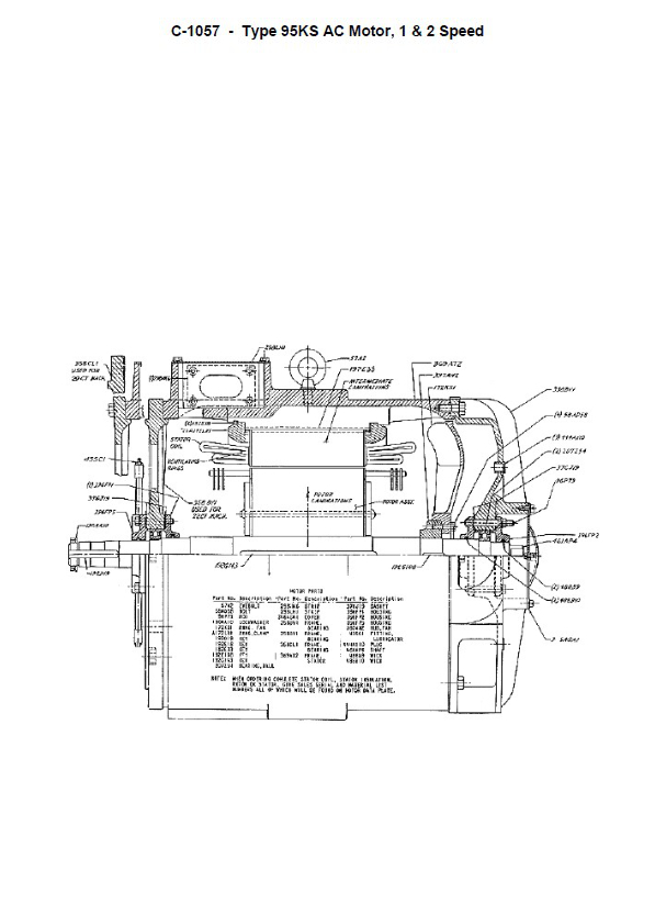 SPL C-1057 Type 95KS AC Motor, 1 & 2 Speed